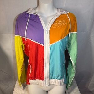 Nike Colorblock Windbreaker Jacket Hooded Y2K XS